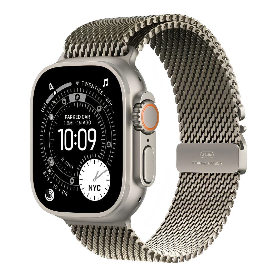 Apple Watch Ultra 3 — Titanium · Milanese Loop